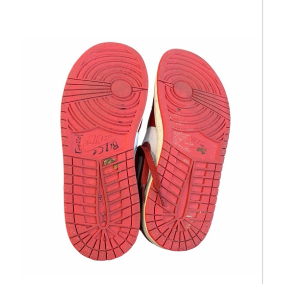 Nike Air Jordan 1 Low Dune Red White Premium Leather Men’s 10.5 Sneakers - Picture 5 of 5